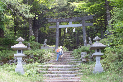 馬返しで折り返す 富士登山競走コース 富士吉田市 山梨 中部地方 走ろうにっぽんプロジェクト